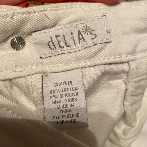 Delia's White Size 3/4 Skinny Jeans - Picture 2 of 3